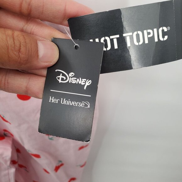 Disney Hot Topic Her Universe Minnie Mouse Cherry Overalls Women Plus Size 3 NWT - Picture 11 of 16